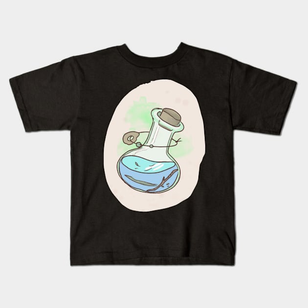 Pisces pond potion Kids T-Shirt by KaijuCupcakes